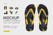 Flip-Flop Slippers Mockup Set, a Bottom Mockup by Country4k (Thumbnail 1 of 4)