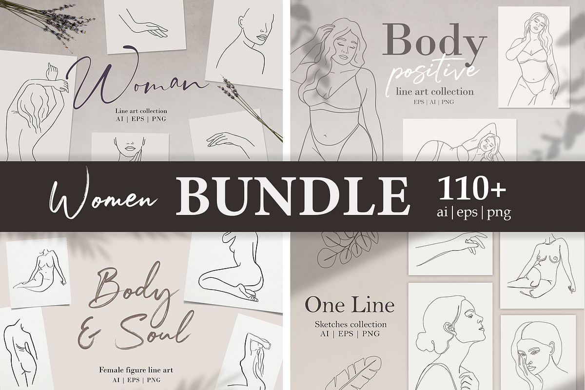 Women BUNDLE, a Person Illustration by mejorana (Photo 1 of 26)