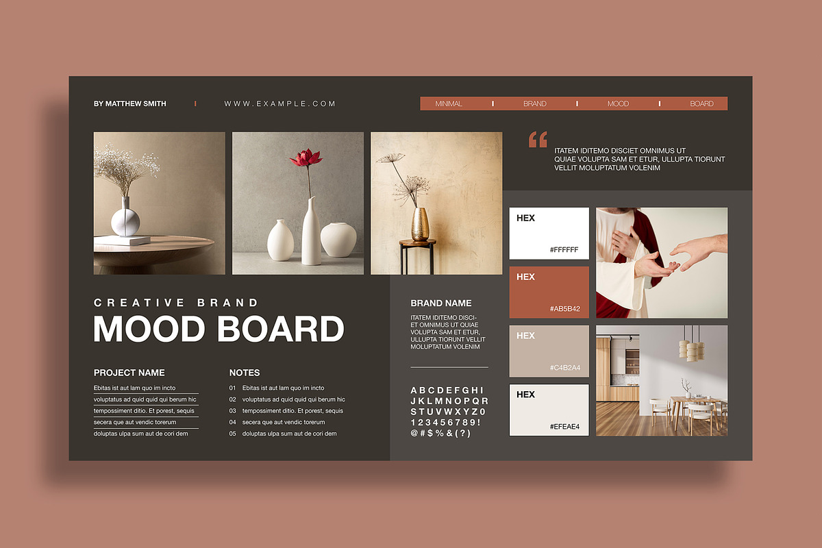 Minimalist Mood Board Template, an UI Kit Template by MightyDesign (Photo 3 of 8)