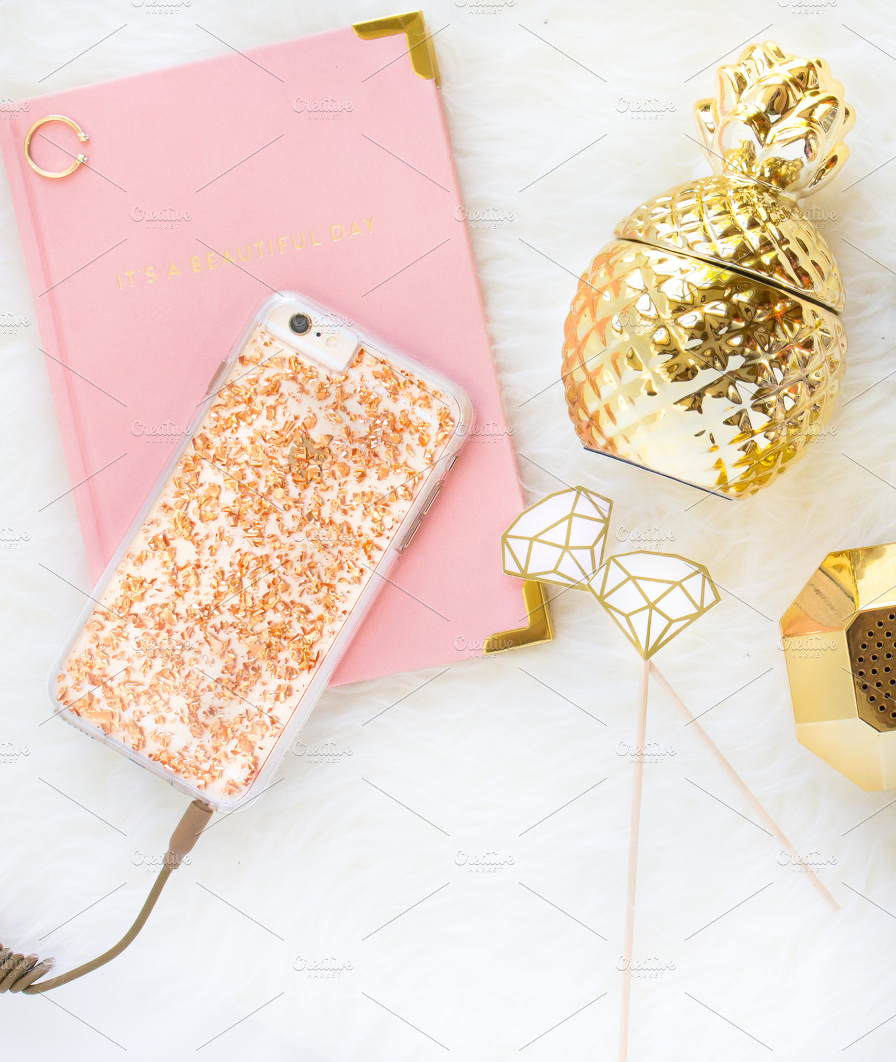 Styled stock photo | gold pineapple containing styled stock photo, styled, a Beauty & Fashion Photo by Photos that POP! ♡