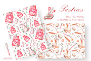 Pastries watercolor set. Baking., a Food Illustration by SabinaWatercolorArt (Thumbnail 11 of 13)