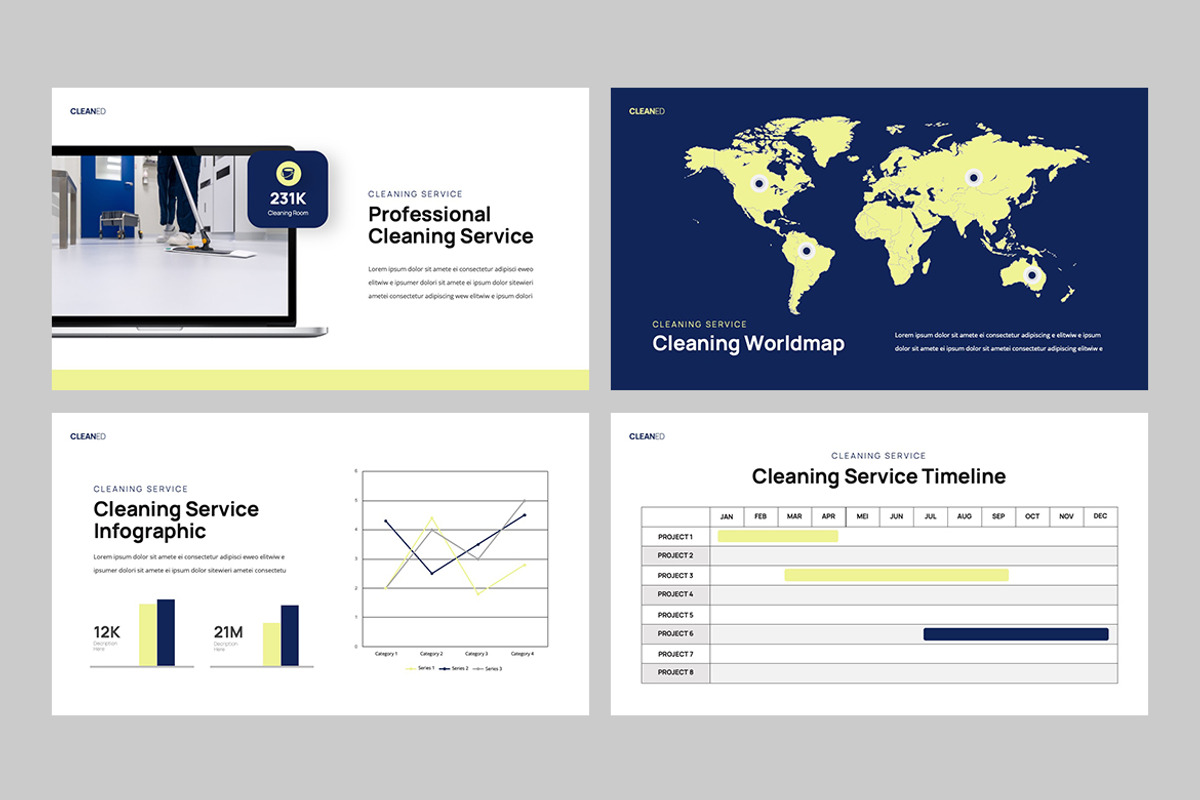 CLEANED - Cleaning Services Slides, a Presentation Template by rgbryand (Photo 8 of 9)