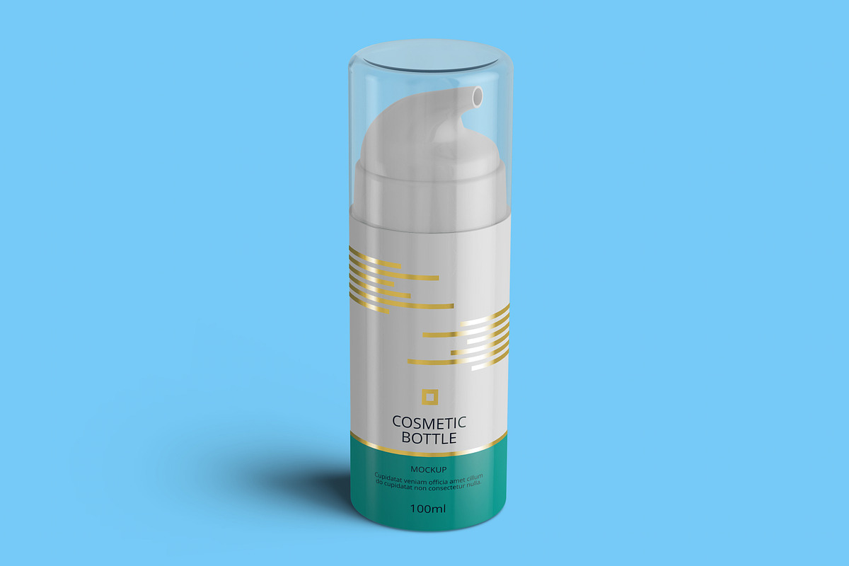 Airless Pump Cosmetic Bottle Mockup, a Cups & Container Mockup by Digitalphaser (Photo 4 of 5)