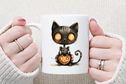 Cute Skeleton Cat Clipart, an Illustration by Sublimation Artist (Thumbnail 5 of 6)