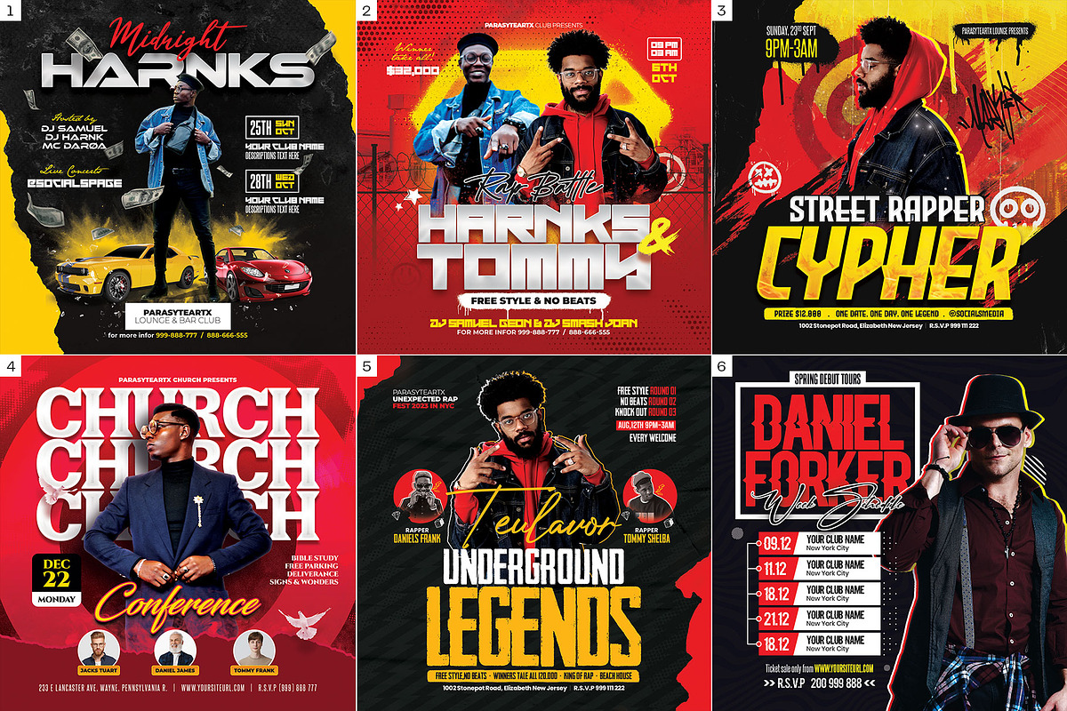 24 Flyer Templates, a Templates & Theme by iDoodle Studio (Photo 2 of 6)