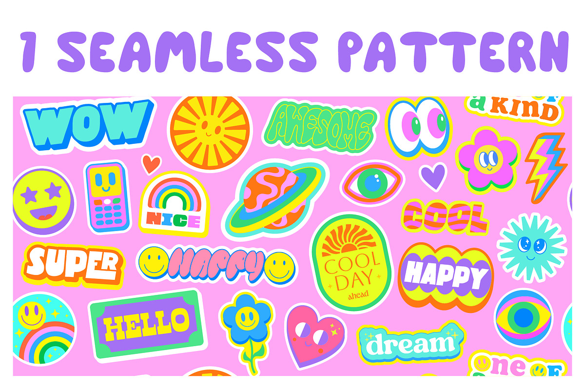CUTE VECTOR STICKERS SET, an Object Graphic by craftlove (Photo 4 of 4)
