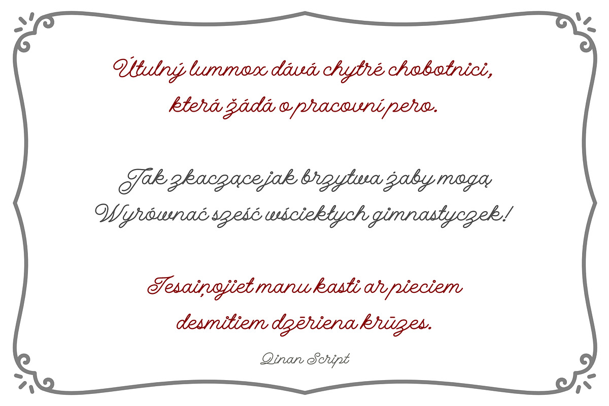 Qinan Script - monoline script font, a Script Font by Brainware Graphic (Photo 9 of 13)