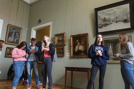A group of teenagers on an excursions of Art Gallery. Children in art museum or, an Arts & Entertainment Photo by Rohan Photography