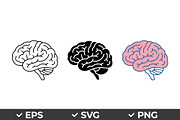 Human Brain Vector Icon Set, an Object Graphic by Artonix (Thumbnail 1 of 3)
