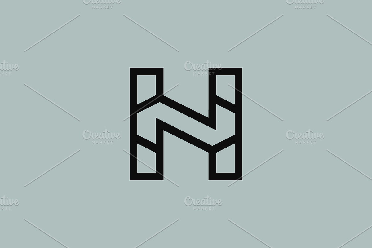 modern letter HN or NH monogram logo, a Branding & Logo Template by Rasagama Studio