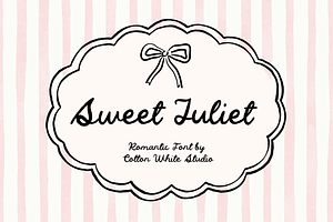 Sweet Juliet Script Font, a Script Font by Sofia Skoog