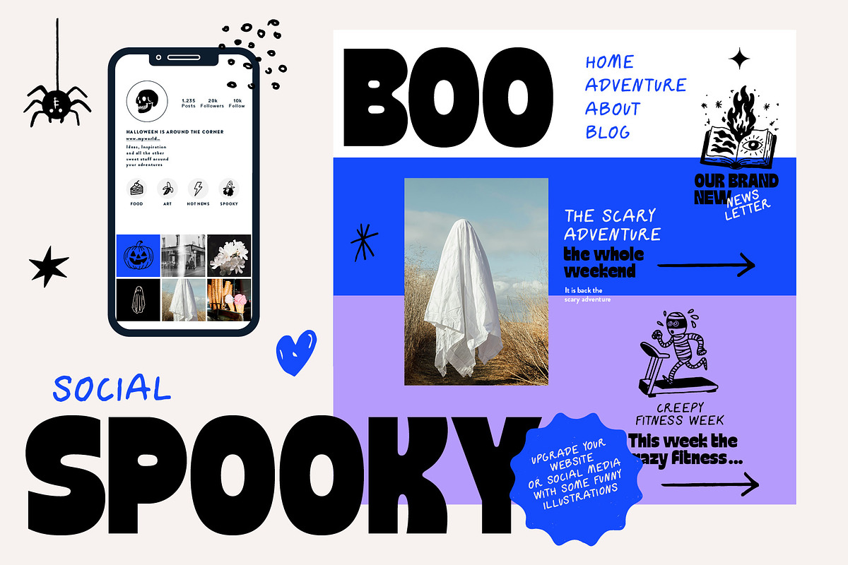 Spooky funny vector illustration, an Illustration by dicreate (Photo 10 of 11)