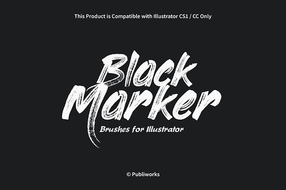 Black Marker Brushes for Illustrator preview 7