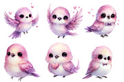 Valentine Day Cute Birds Clipart PNG, an Illustration by Designworld (Thumbnail 2 of 5)