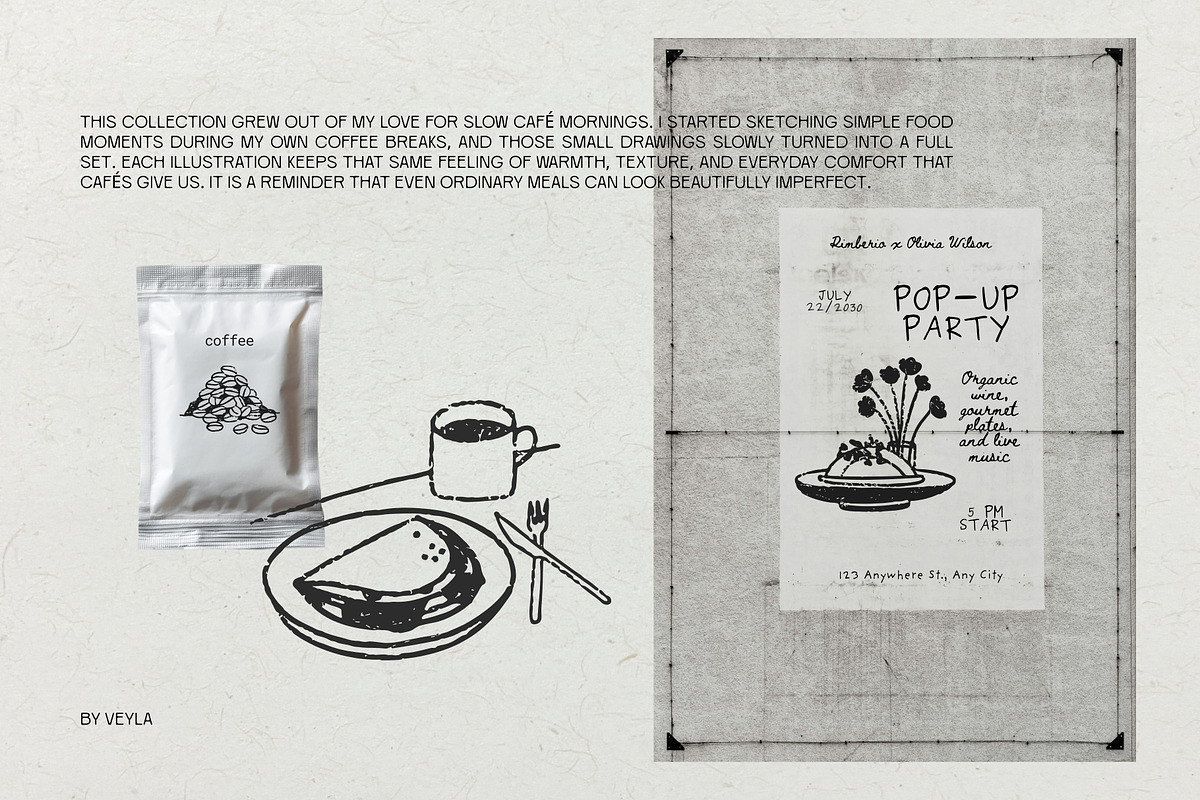 CAFÉ: Hand-Drawn Food Illustrations, a Food Illustration by Veyla (Photo 11 of 15)