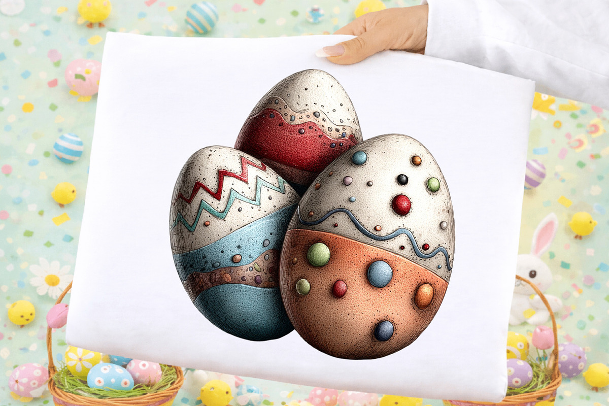 Whimsical Easter Eggs Clipart, an Illustration by Black Bird Studio (Photo 6 of 7)