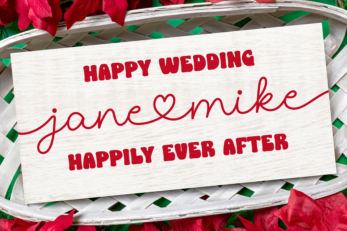 The Babe - Monoline Heart Font, a Script Font by Airotype (Photo 3 of 10)