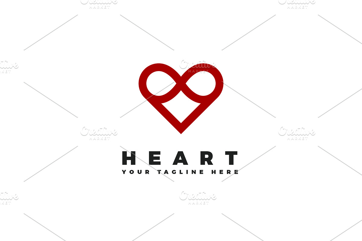 4 vector logos of hearts, a Branding & Logo Template by Magda (Photo 4 of 5)