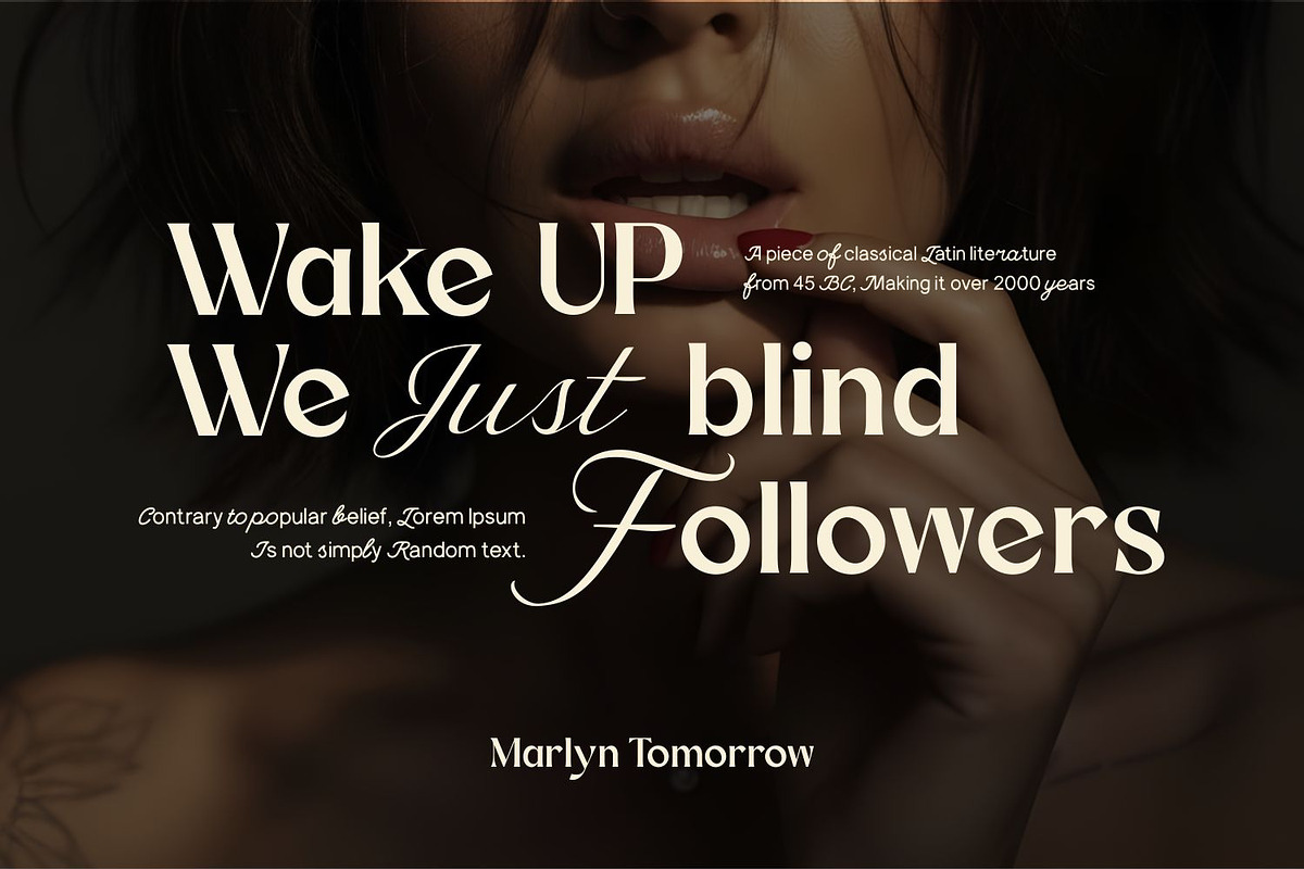 Marlyn Tomorrow Luxury Minimal Serif, a Serif Font by WhymoreArt (Photo 4 of 11)