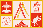 Circus Clipart Vector PNG EPS, a Decorative Illustration by Anada Arty (Thumbnail 7 of 12)
