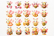 Bear and Honey Bee Clipart Set, an Animal Illustration by Nicolle's Colorful Art (Thumbnail 2 of 7)