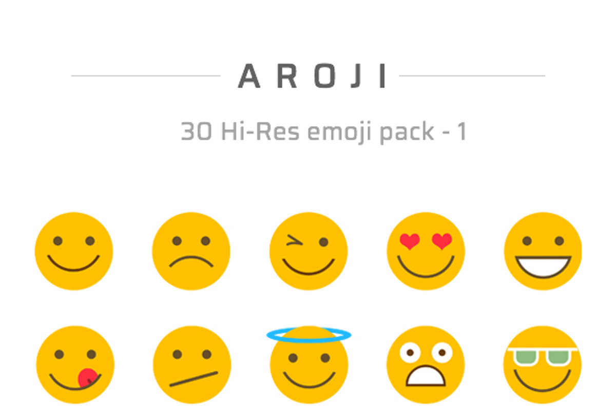 30 Emoji pack 1 - Aroji, an Emoji Icon by Peninsula Studioz (Photo 1 of 4)