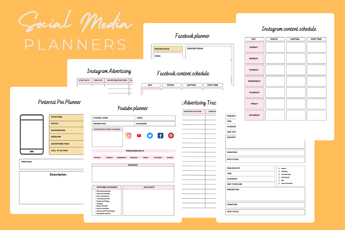 Social Media Content Planner, a Stationery Template by Local Marketing Templates (Photo 3 of 6)