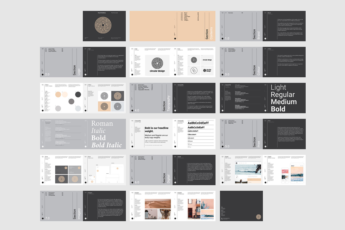 THE MINIMALIST / Brand Guidelines, a Brochure Template by Circular (Photo 11 of 11)