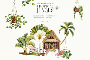 Tropical Jungle - Watercolor Set