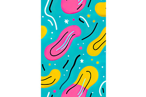 Colorful abstract pattern with pink, an Illustration by Lermont51