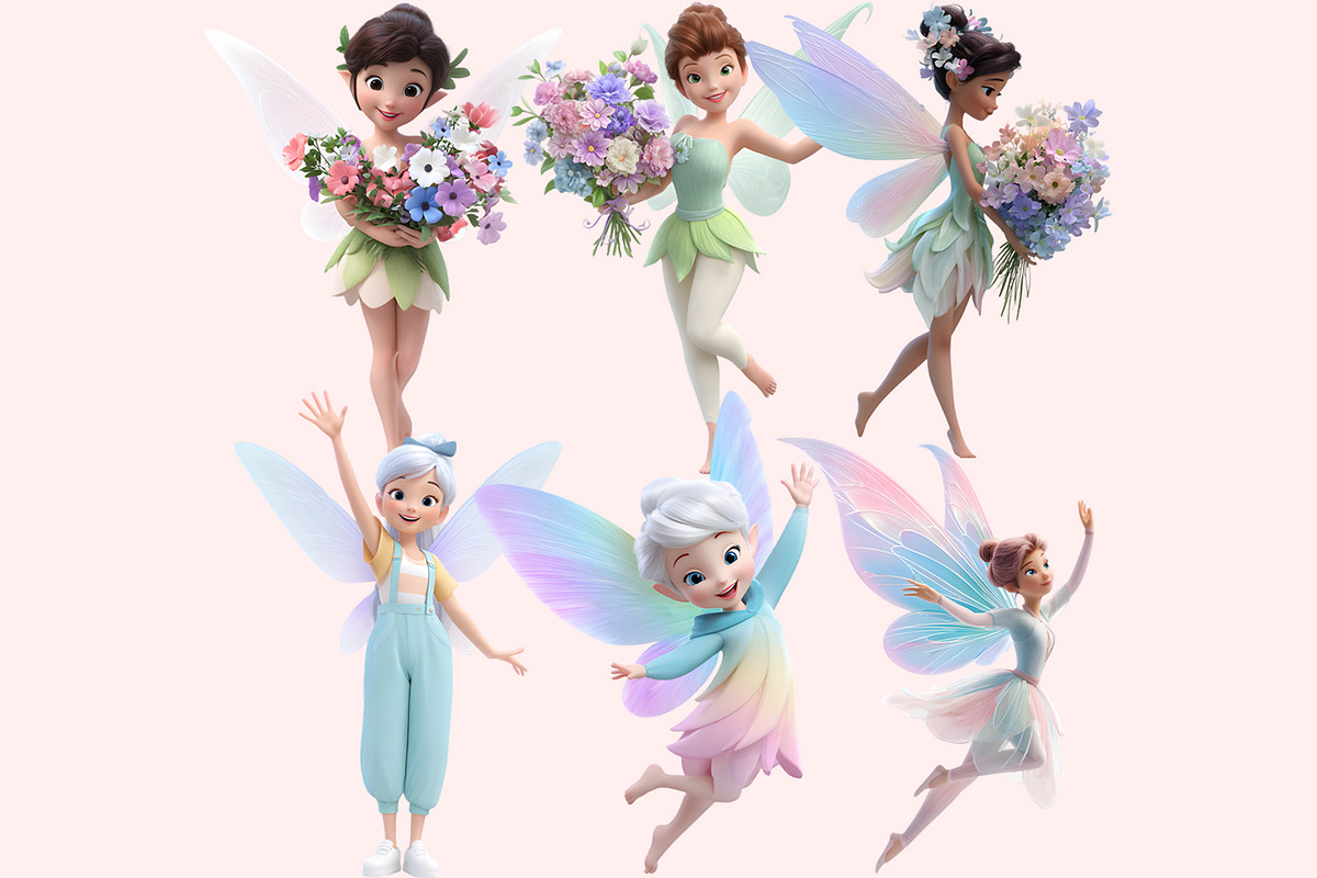 Fairy Clipart PNG Bundle, a Graphic by M9 Design (Photo 7 of 9)