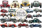 Vintage Old Racing Car Clipart, an Illustration by OK Design (Thumbnail 1 of 4)