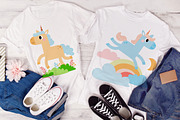 Cute unicorns PNG SVG clipart, an Animal Illustration by Noey smiley (Thumbnail 8 of 9)