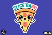 Funny,Slice Baby  Sticker PNG, an Illustration by DreamCafeArt (Thumbnail 3 of 7)