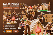 Camping Scenes 3D Character Pack, a Characters & Person 3D Model by Haps Space (Thumbnail 1 of 4)