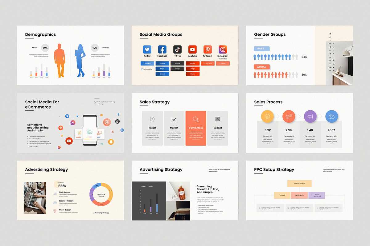 Social Media Strategy Template, a Presentation Template by ...