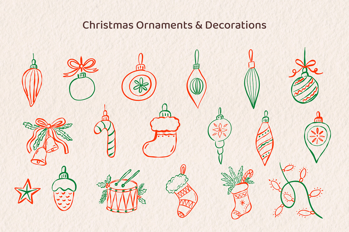 Christmas Wonderland hand drawn set, a Seasonal Illustration by Idressart (Photo 12 of 13)