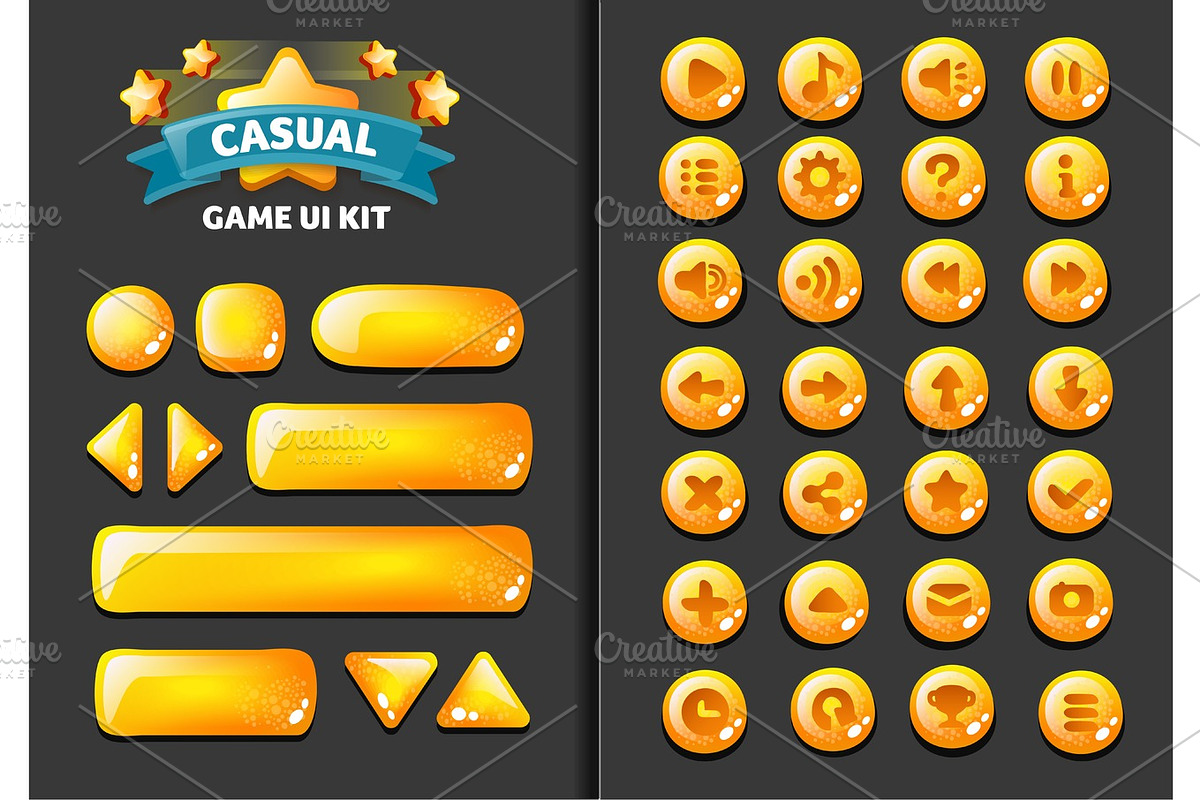 set of buttons, a Templates & Theme by ToozDesign