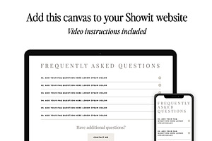 Showit Addon - FAQ Template