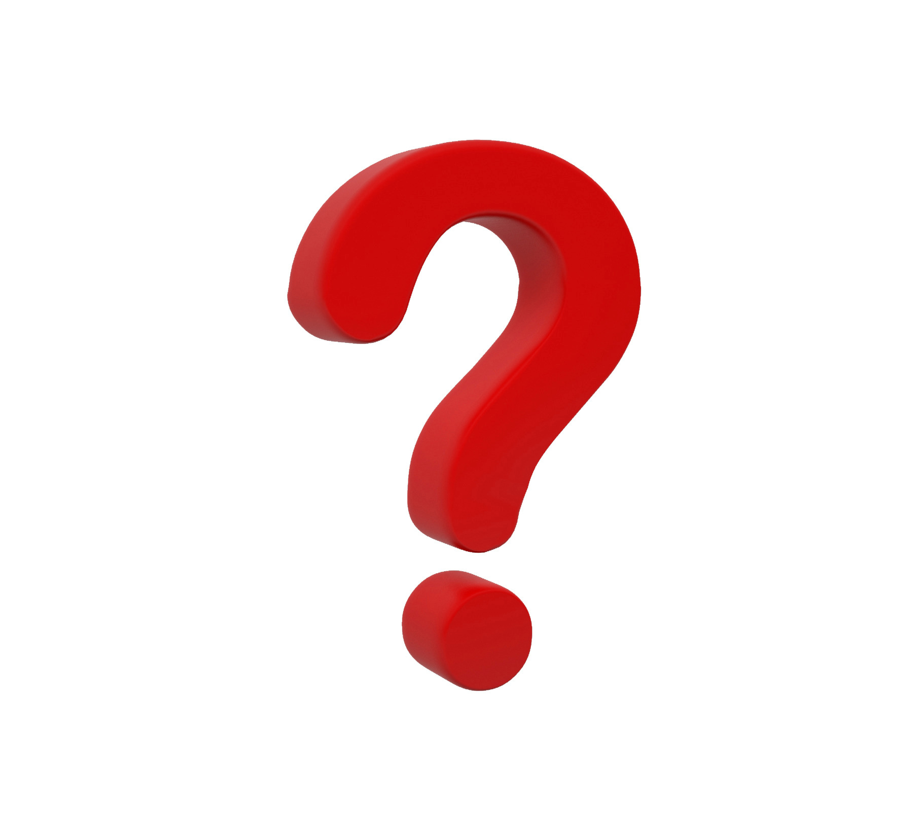 3D rendering question mark isolated on white background, illustration ...