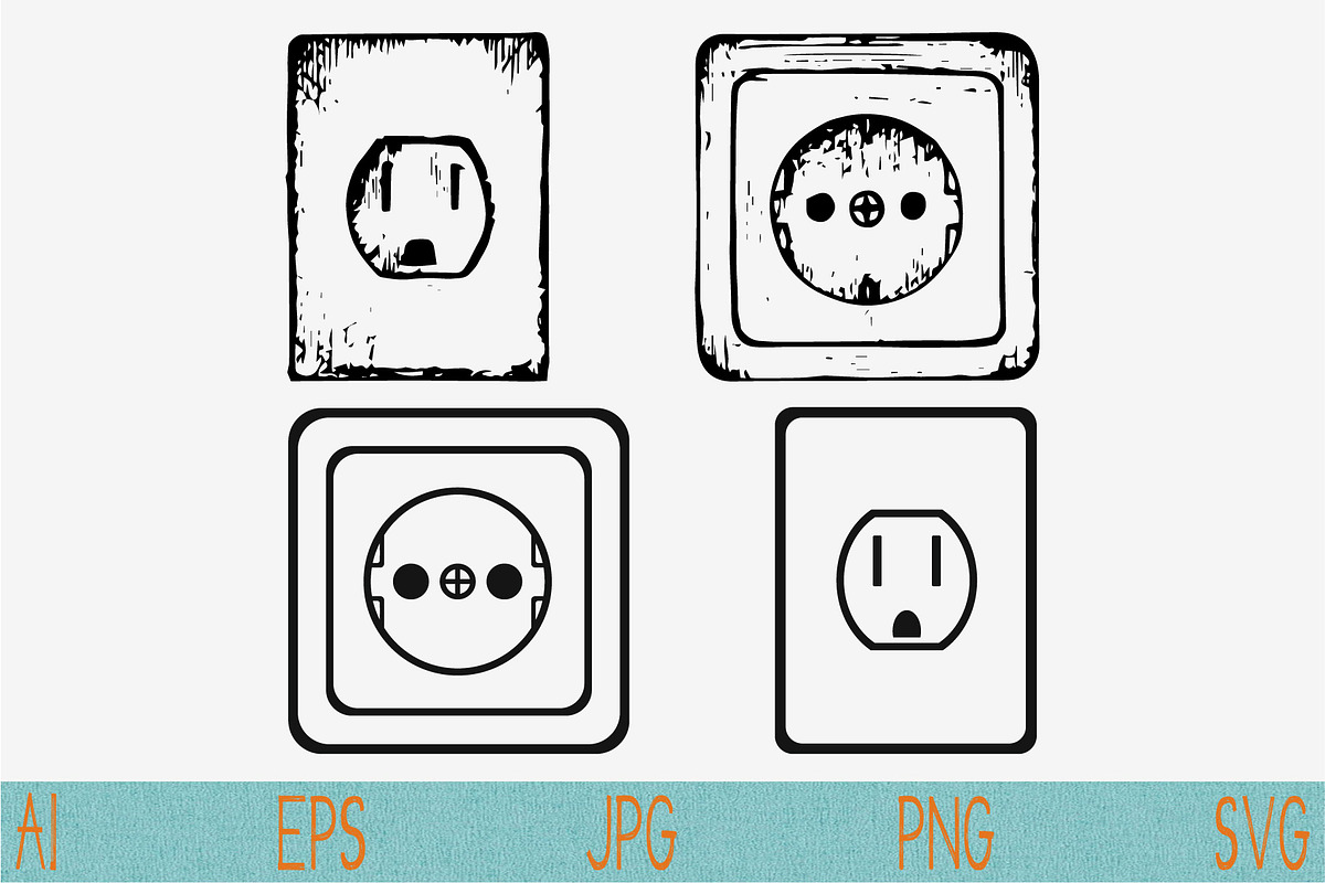 socket, outlet svg png vector, an Icon by FileVectorSVG