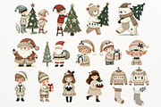 Neutral Christmas Watercolor Clipart, an Illustration by Nicolle's Colorful Art (Thumbnail 2 of 8)
