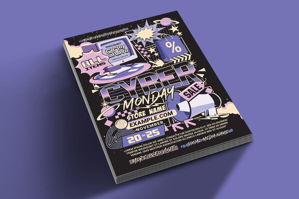 Cyber Monday Sale Flyer, a Flyer Template by Muhamad Iqbal hidayat (Photo 2 of 4)