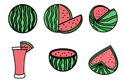 Watermelon Fruit Illustration Set, a Food Illustration by KiddoGlyphs Studio (Thumbnail 3 of 4)