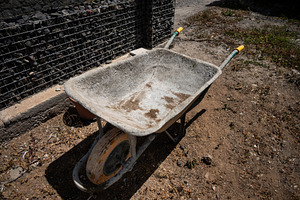 Old Wheelbarrow on Dry Ground, an Industrial Photo by etorres69