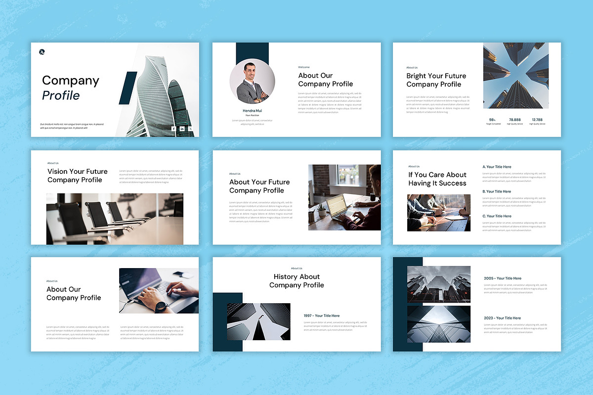 Company Profile-PowerPoin Template, a Presentation Template by Enab Pro (Photo 5 of 5)