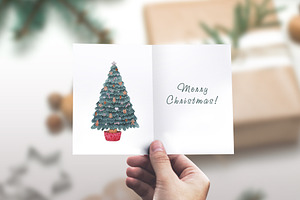 Watercolor Clipart Christmas Trees