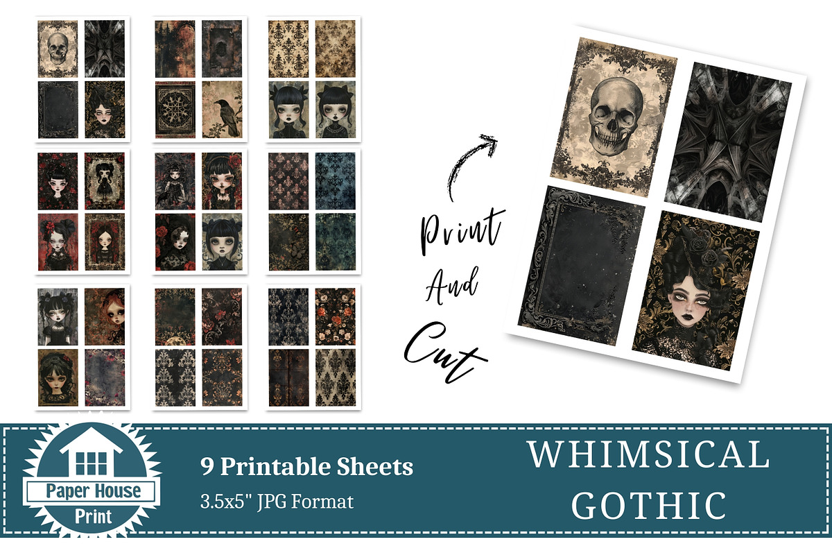 Whimsical Gothic Mixed Media Papers, an Illustration by NiiiNArt (Photo 7 of 8)