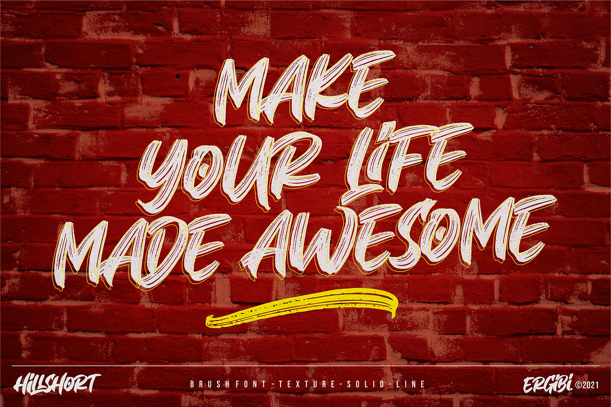 Hillshort -Urban Brush-, a Blackletter Font by ErgibiStudio (Photo 6 of 10)