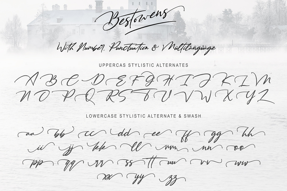 Bestowens Family, a Script Font by Letterara (Photo 7 of 16)